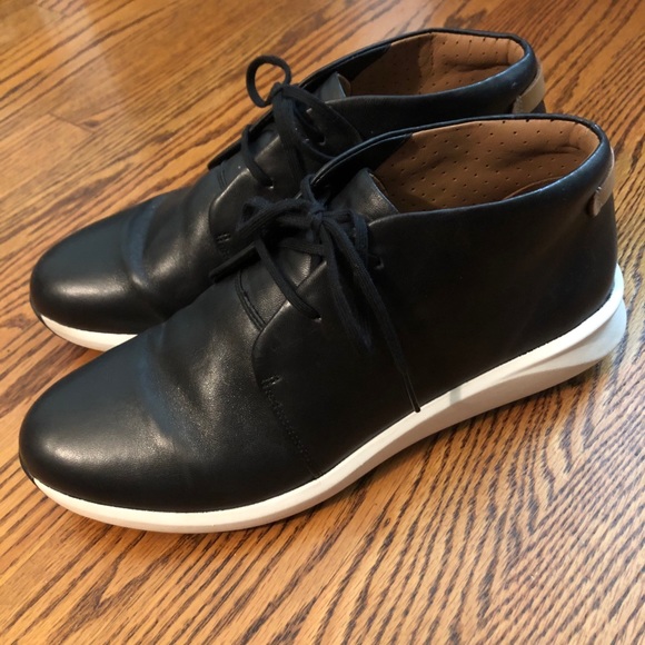 EUC CLARKS 👟 Unstructured Un Río Mid Leather Dress Sneakers - Picture 7 of 8